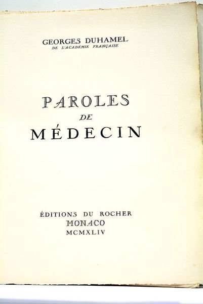 Paroles de médecin.