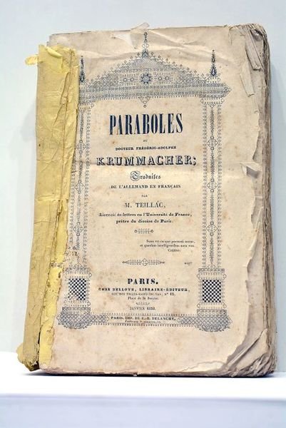 Paraboles traduites de l'allemand en français par M. Teillac.