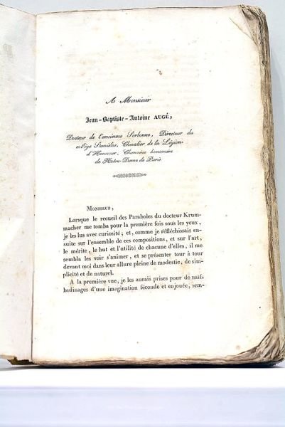 Paraboles traduites de l'allemand en français par M. Teillac.