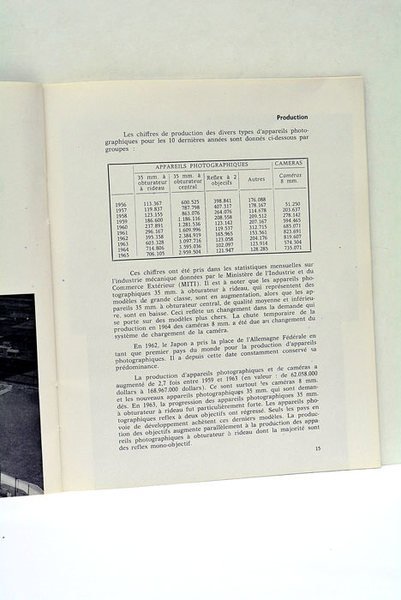 INDUSTRIE (L') optique au Japon.