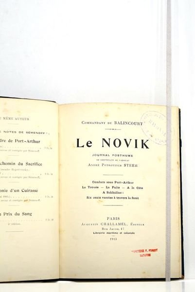Le Novik. Journal posthume. Combats sur Port-Arthur - la Trouée …