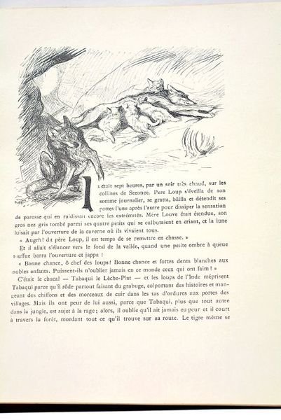 Le livre de la jungle. Traduction de Louis Fabulet et …