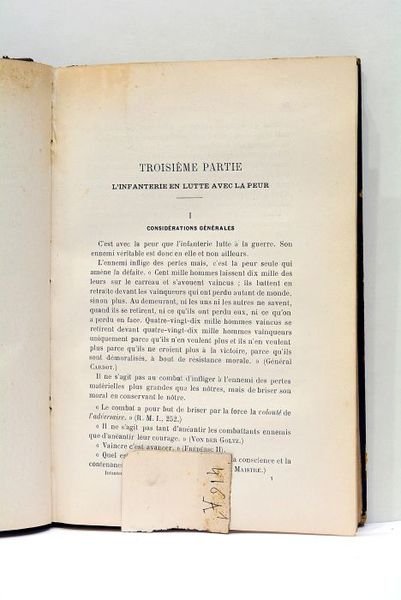 Infanterie. Avec 7 croquis dans le texte. 2 cartes et …