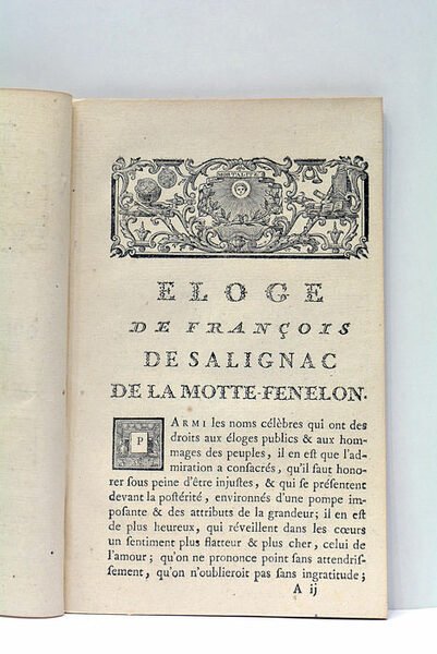 Eloge de François de Salignac de la Motte-Fénelon, Archevêque-Duc de …
