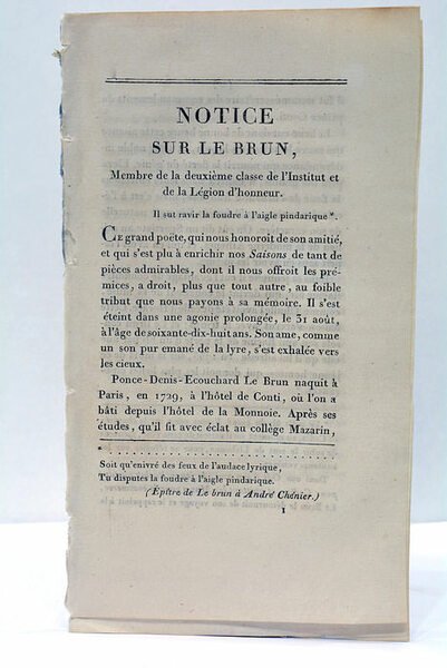 Notice sur Le Brun, Membre de la deuxième classe de …