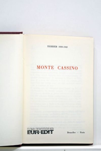 DOSSIER (Le) 1939-1945. Monte Cassino.