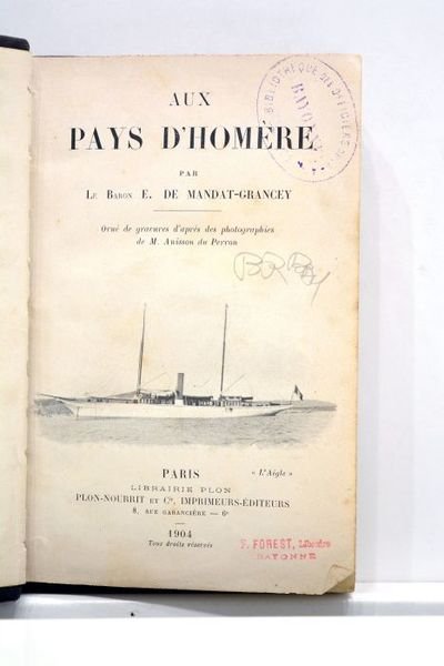 Aux pays d'Homère. Orné de gravures d'après des photographies de …