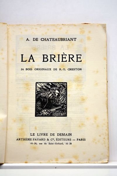 La brière. 24 bois originaux de R.-Y. Creston.