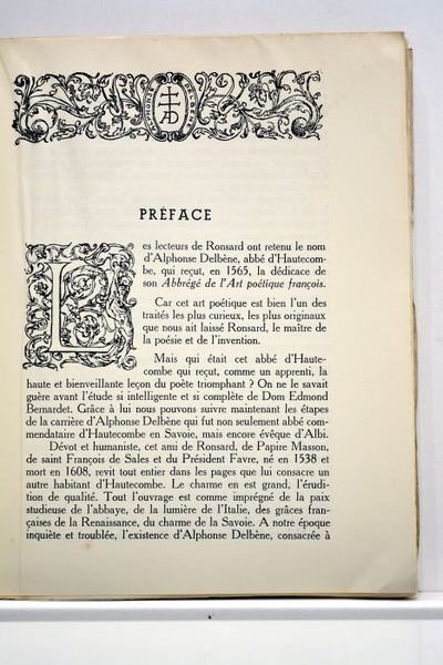 Un Abbé d'Hautecombe ami de Ronsard, Alphonse Delbene, Evêque d'Albi …