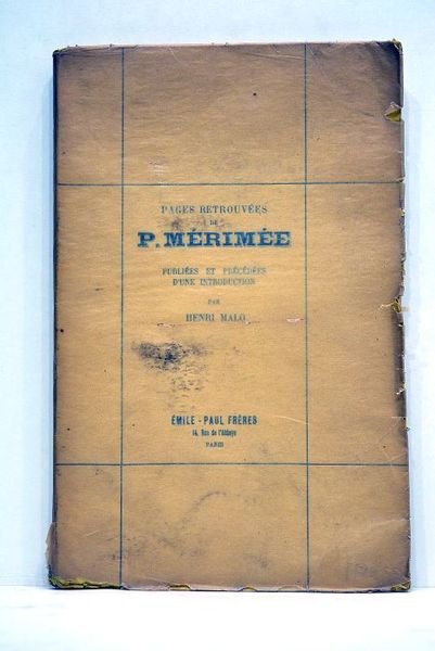 Pages retrouvées. Publiées et précédées d'une introduction par Henri Malo.