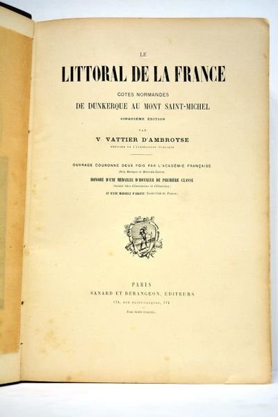 Le littoral de la France. Cotes normandes de Dunkerque au …