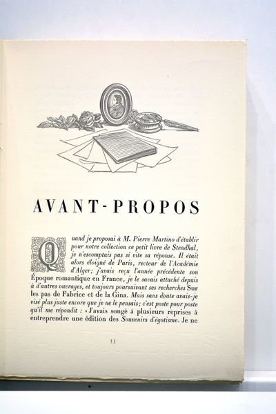 Souvenirs d'Egotisme. Texte établi et annoté par Pierre Martino, inspecteur …