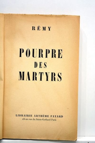 Pourpre des martyrs.