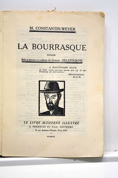 La bourrasque. Roman. Bois et dessins en couleurs de Germain …