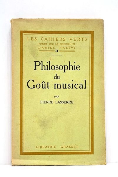 Philosophie du goût musical.