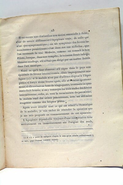 Dissertation sur l'apoplexie.