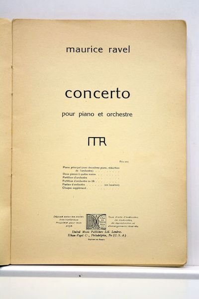 Concerto pour piano et orchestre.