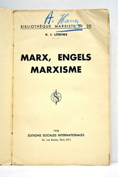 Marx, Engels, Marxisme.