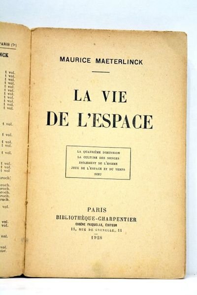 La vie de l'Espace. La quatrième dimension. La culture de …