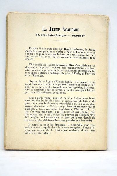 Juvenilia. Poème divers. Préface de Raoul Follereau.