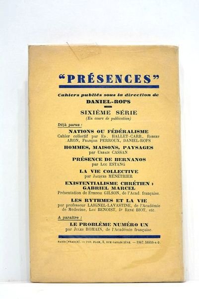 Le problèmes de la vie. Préface de Louis Lavelle, Professeur …