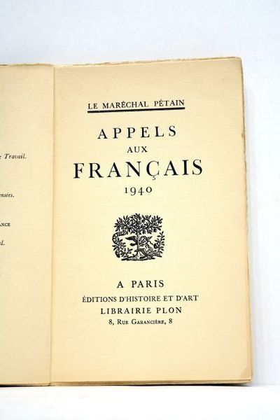 Appels aux français 1940.