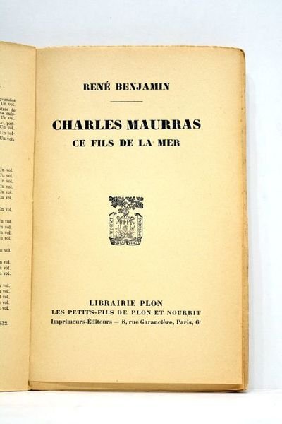 Charles Maurras, ce fils de la mer.