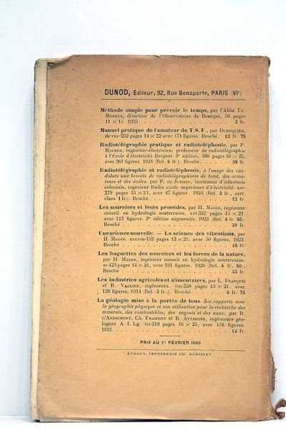 Météreologique pratique. Comment prévoir le temps. Deuxième édition.