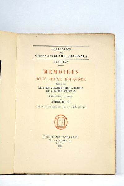 Mémoires d'un jeune espagnol. Suivis des lettres à Madame de …