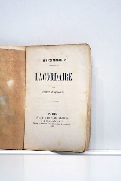 Lacordarie. Avec un portrait et un autographe. Quatrième édition.