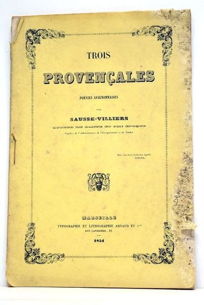 Trois provençales. Poésies avignonnaises.