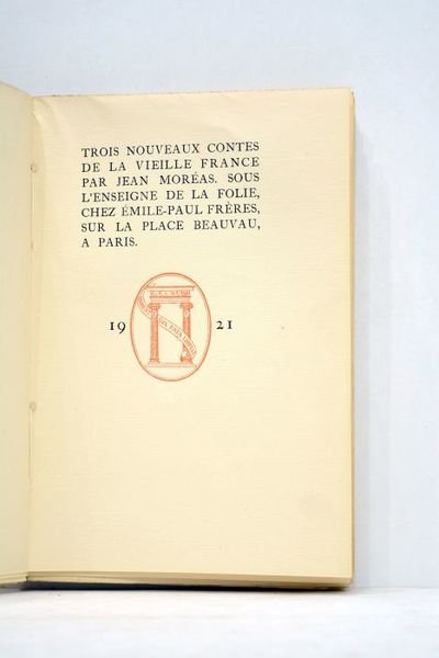 Trois nouveaux contes de la vieille France. Sous l'enseigne de …