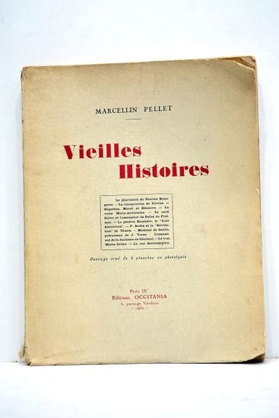 Vieilles Histoires. Ouvrage orné de 8 planches en phototypie.