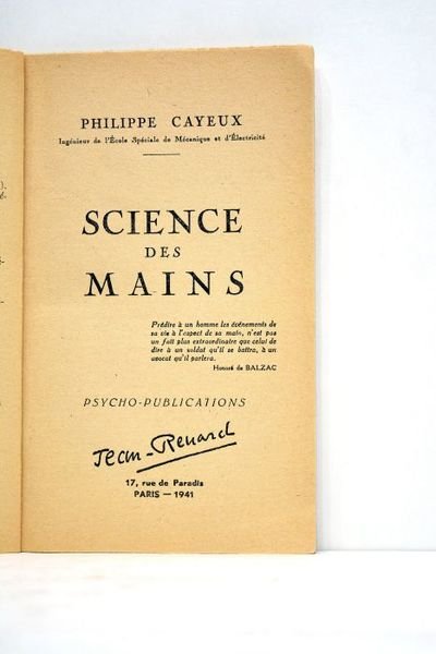 Science des mains. Psycho-Publications.