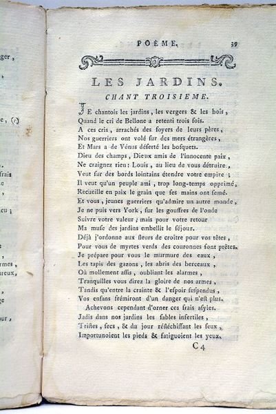 Les Jardins, ou l'art d'embellir les paysages. Poème. Nouvelle édition, …