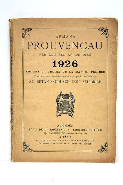 ARMANA prouvençau pèr lou bèl an de diéu 1926. Adouba …