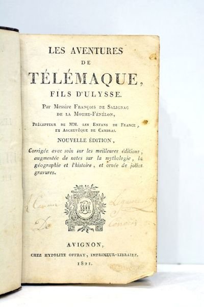 Les aventures de Télémaque, fils d'Ulysse. Nouvelle édition corrigée avec …