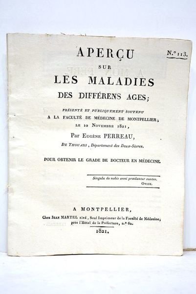 Aperçu sur les maladies des différens ages ; Présenté et …