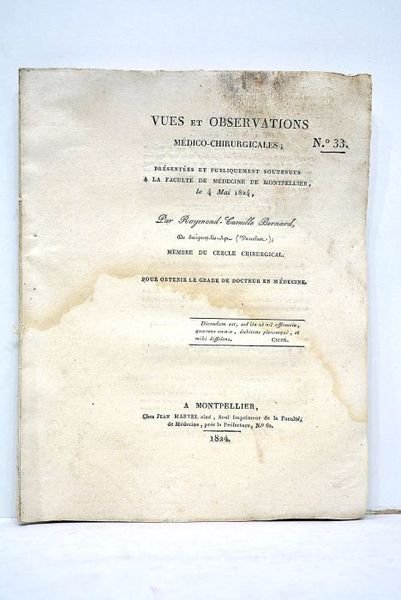 Vues et observations médico-chirurgicales ; Présentées et publiquement soutenues à …