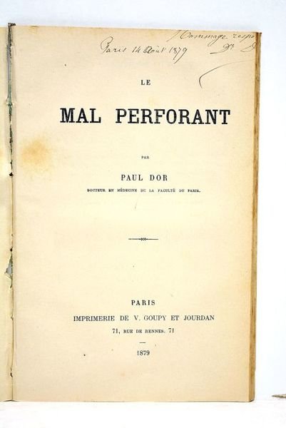 Le mal perforant.