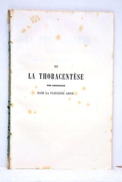 De la thoracentèse par aspiration dans la pleurésie aiguë.