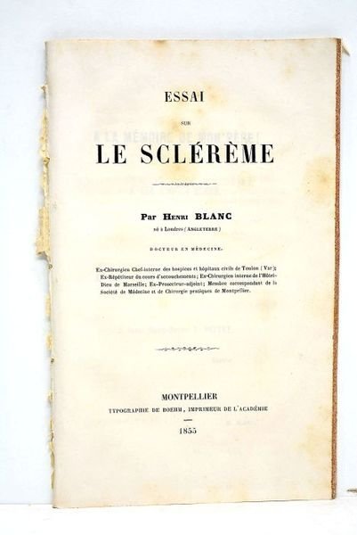 Essai sur le sclérème.