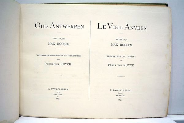 Oud-Antwerpen - Le Vieil Anvers. Waterverfschilderingen en teekeningen - Aquarelles …