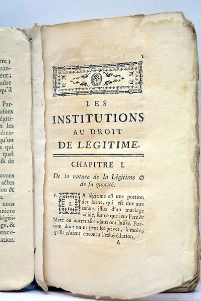 Les Institutions au droit de légitime ; ou recueil de …