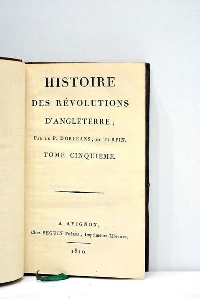 Histoire des révolutions d'Angleterre.