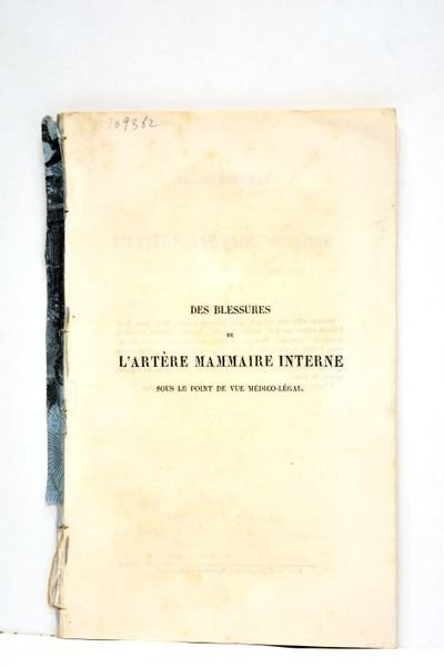 Des blessures de l'artère mammaire interne sous le point de …