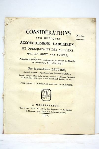 Considérations sur quelques accouchemens laborieux, et quelques-uns des accidens qui …