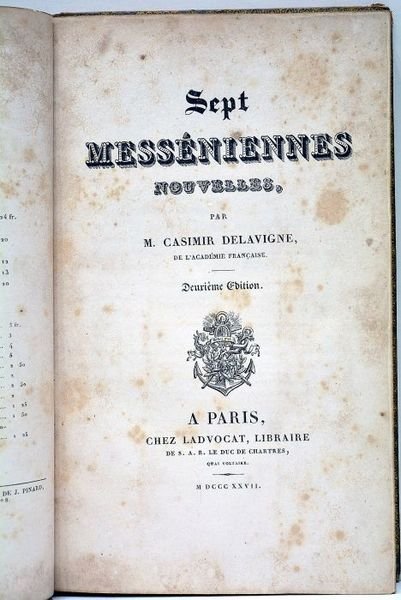 Sept Messéniennes. Nouvelles. Deuxième édition.