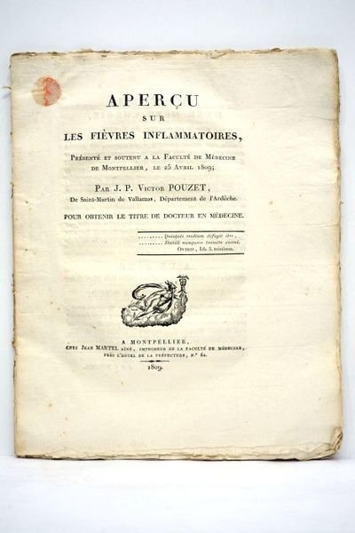 Aperçu sur les fièvres inflammatoires, présenté et soutenu à la …