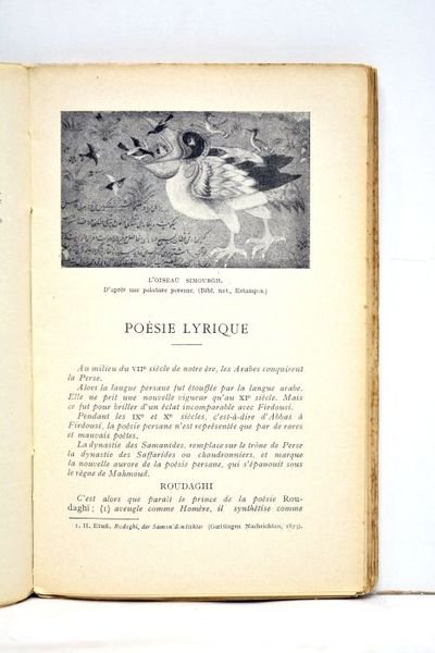 La perse litteraire. Préface de Mirza Abbas Khan Aalamoi-Molk. Avec …